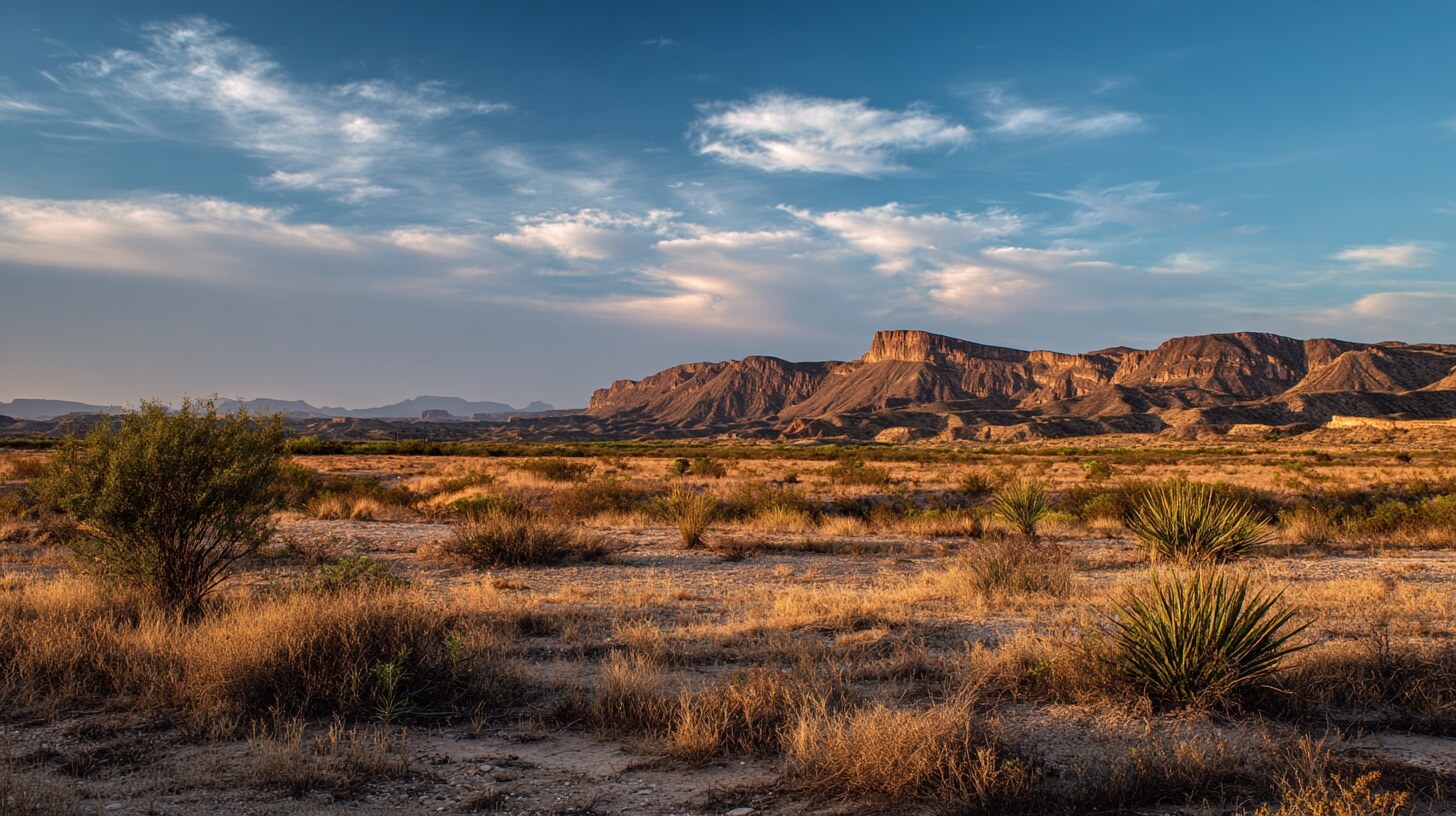 The high desert landscape surrounding Diane Lee Resort at golden hour